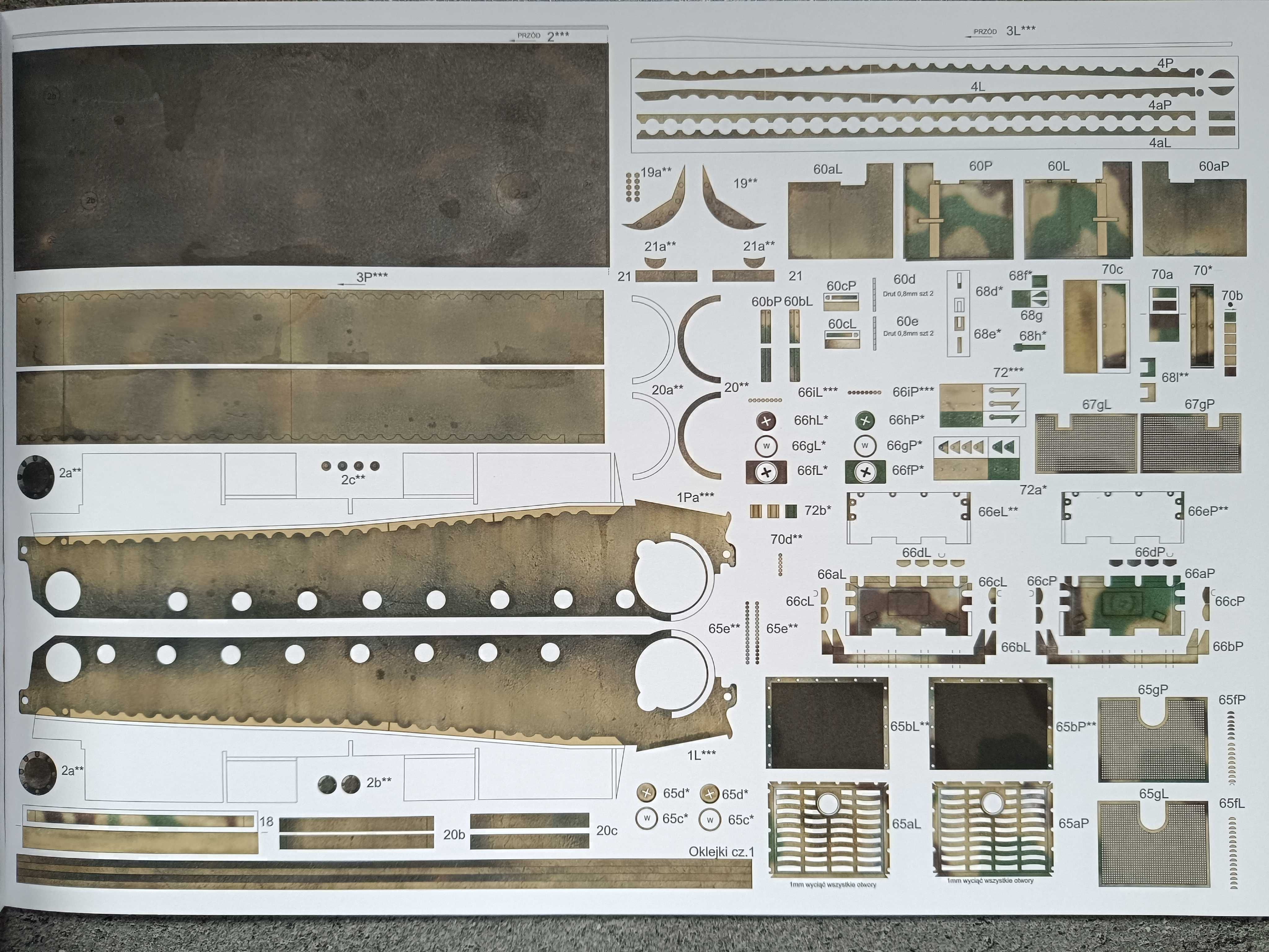 Model kartonowy Angraf 177 : czołg TIGER I Ausf. E