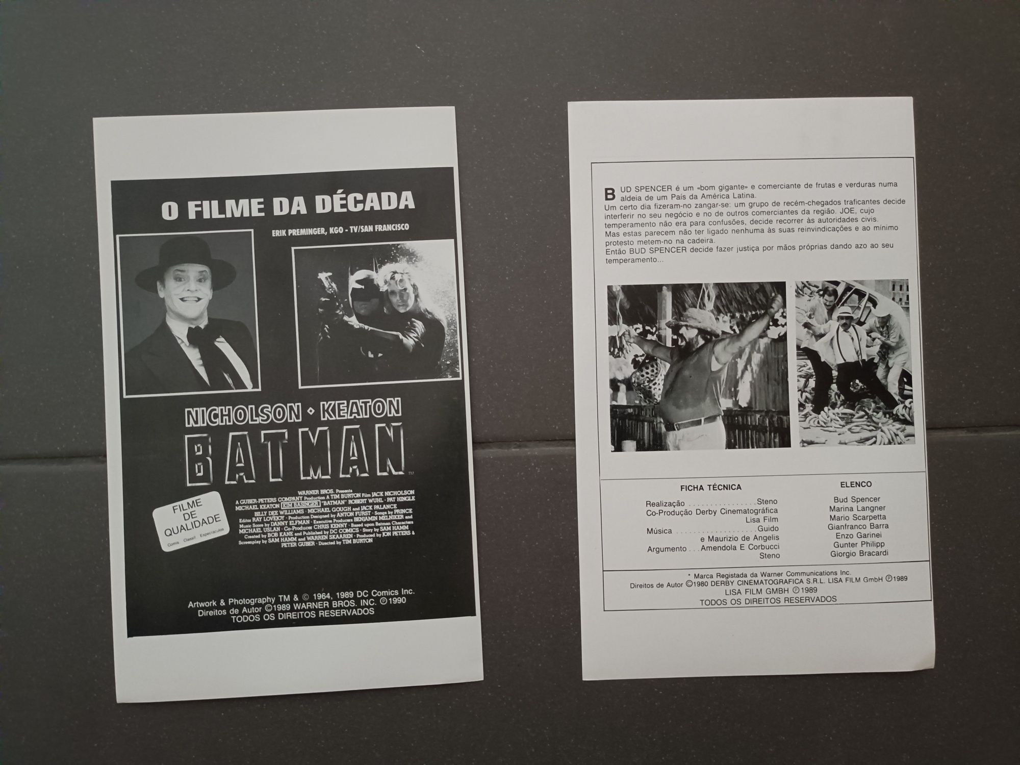 Fichas Promocionais Clube de Video