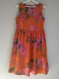 Bawełniana, koktajlowa sukienka w kwiaty r.42 Holly Whyte