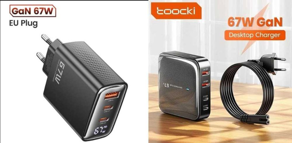 Зарядні пристрої Ugreen, Toocki, Essager, Asometech