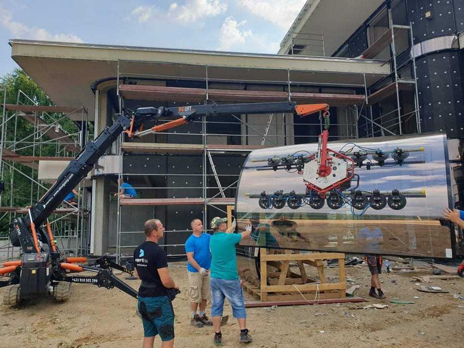 Mini Żuraw, BG LIFT M250, Dźwig, Pająk, Montaż - wynajem z operatorem.