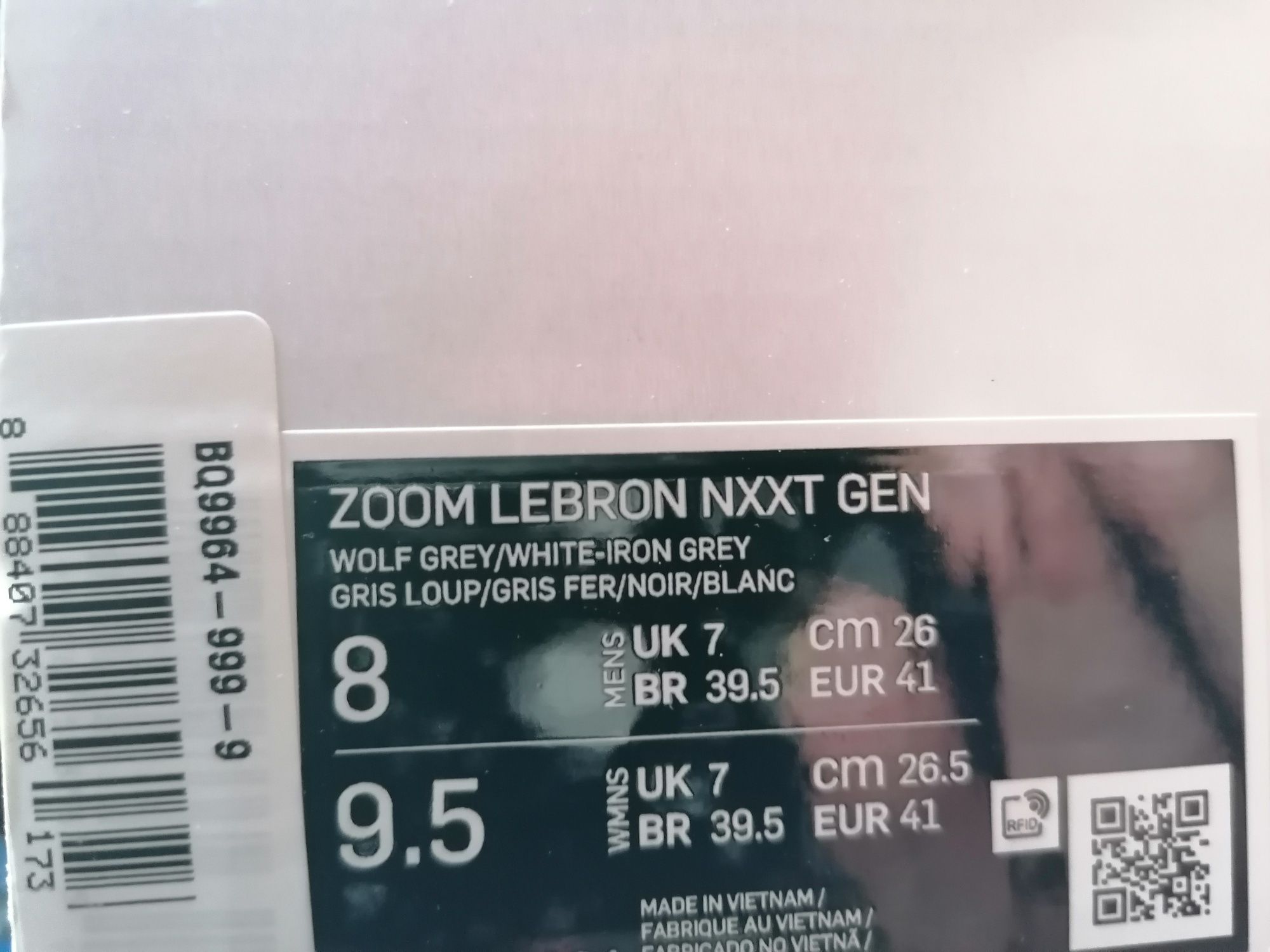 Nowe Nike Zoom Lebron NXXT GEN ,,Wolf Grey'' 41