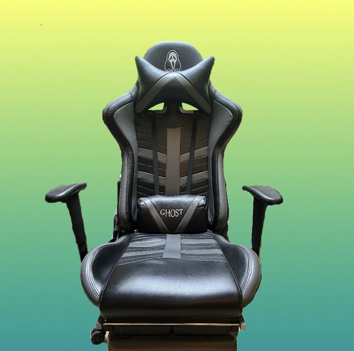 Fotel dla graczy/Gaming chair GHOST-SIX z podnóżkiem