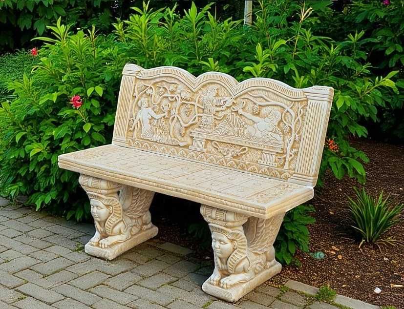 ławka ogrodowa egipska figura ogrodowa