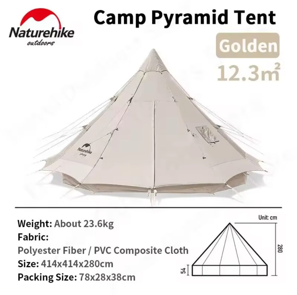Wysyłka z Polski Naturehike Namiot Tipi 12 Osób Glamping, Wodoodporny