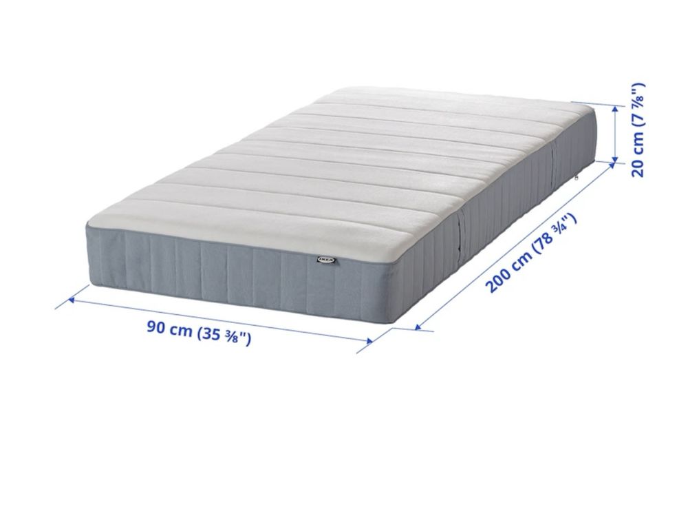 Vendo cama e colchão de solteiro IKEA