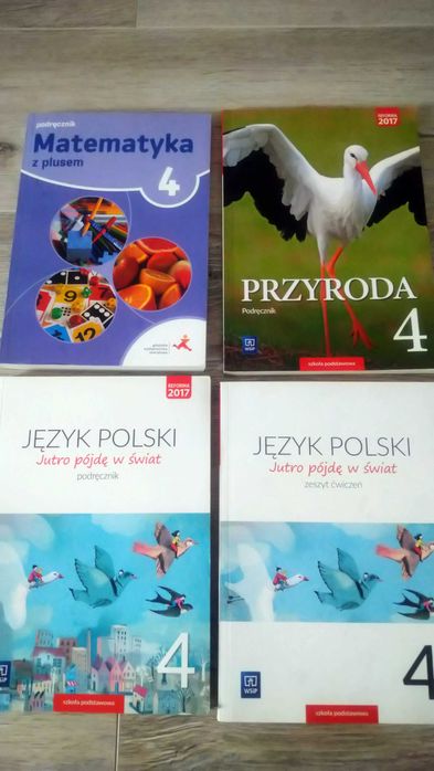 Podręczniki kl 4 Przyroda, jezyk polski, matematyka KOMPLET
