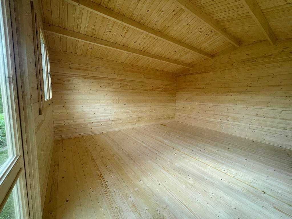Drewniany domek letniskowy Majka 5x5 22 m2 - ROD, promocja, działka
