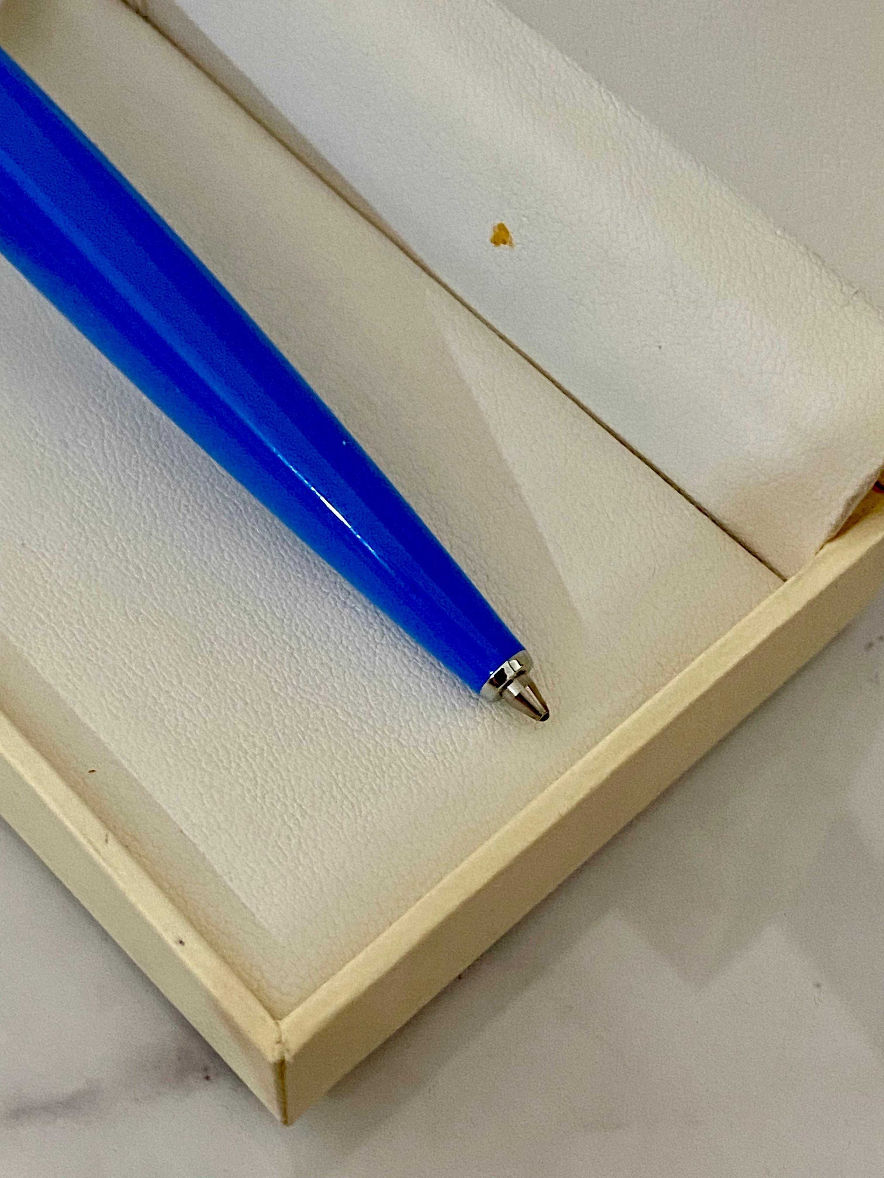 Caneta ST Dupont Esferográfica Jet 8 Azul com Caixa