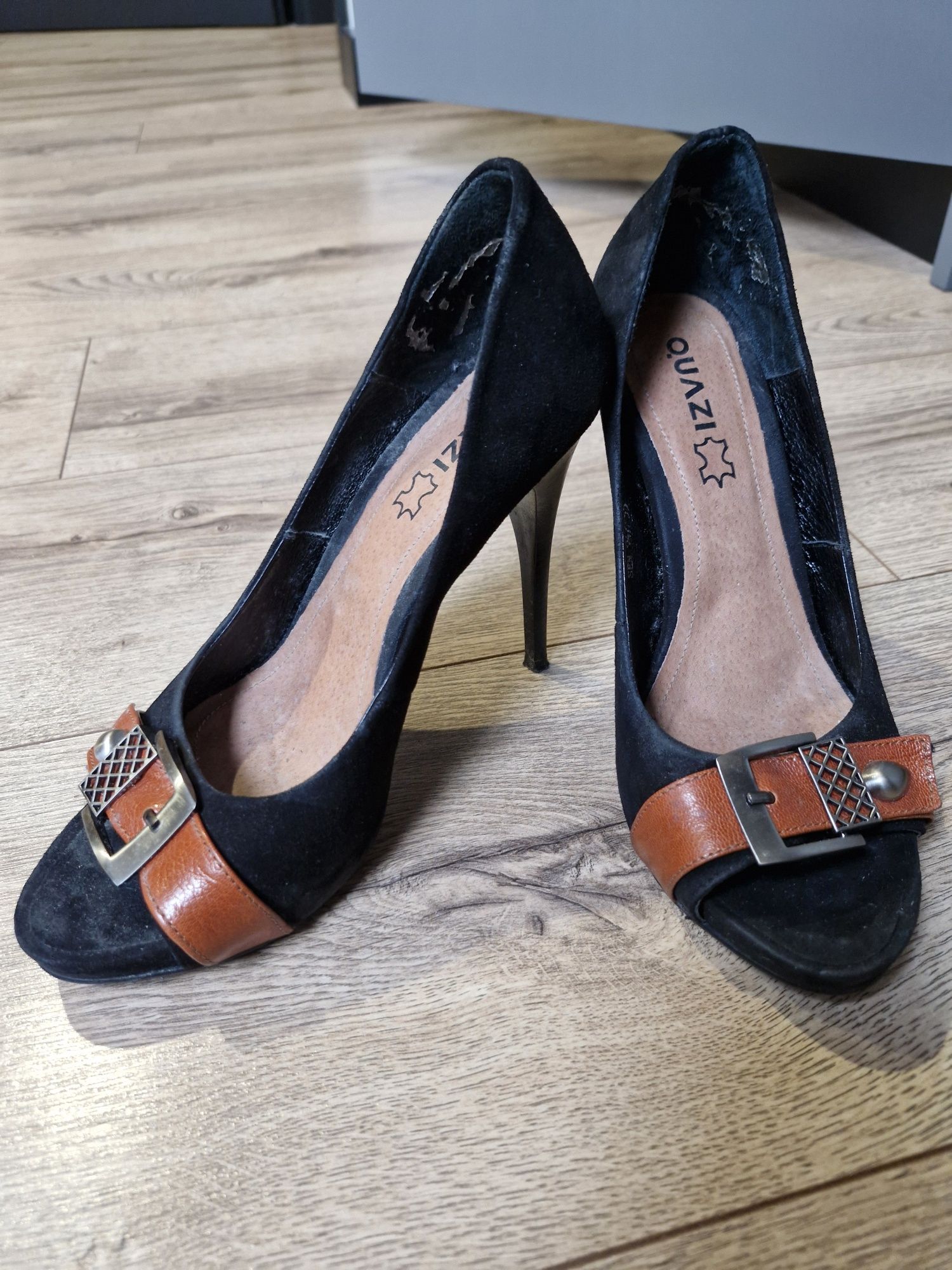 Buty Quazi 37  na obcasie odkryte palce