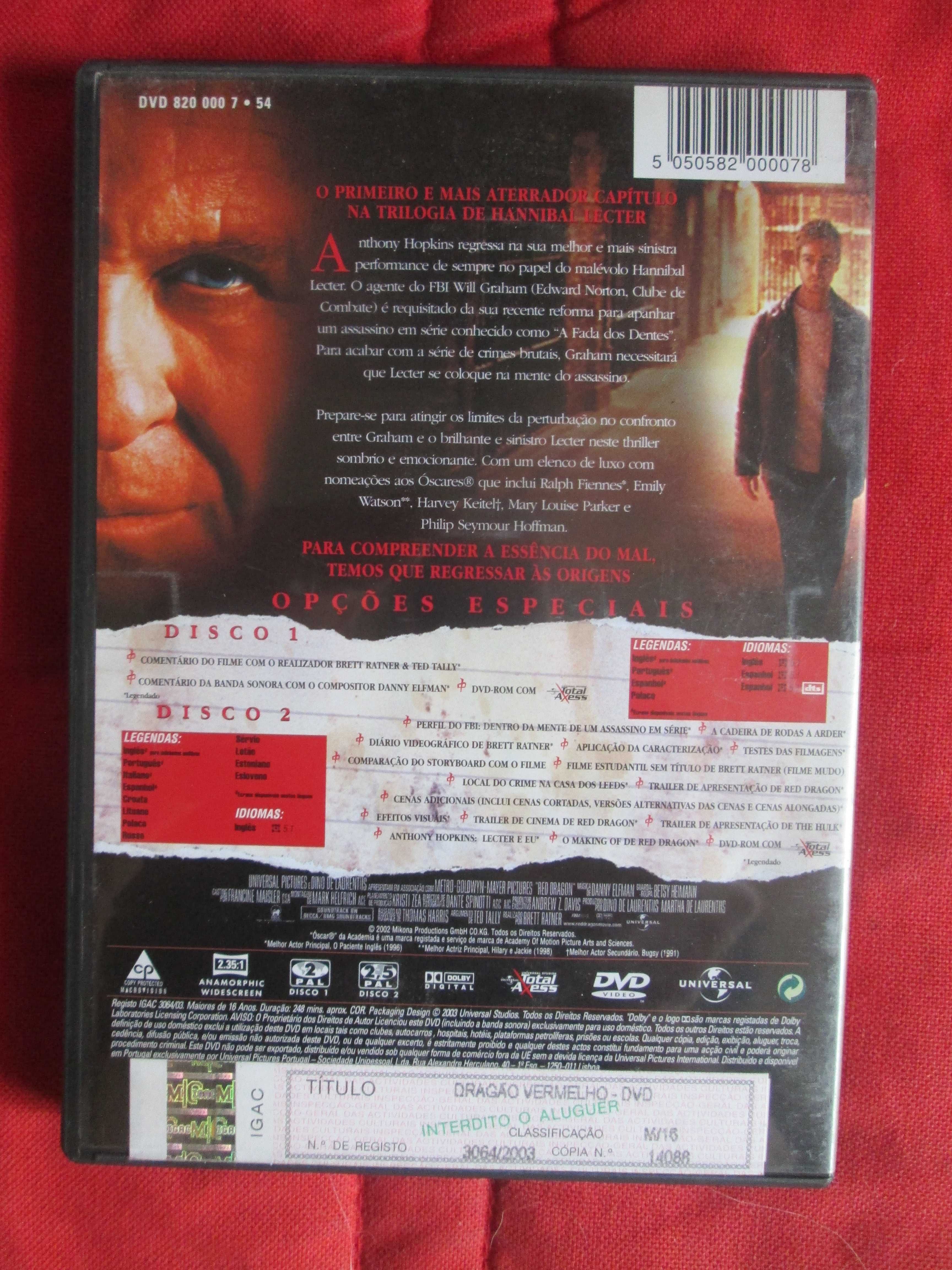 Dragão Vermelho, Ralph Fiennes, Emily Watson,  Anthony Hopkins