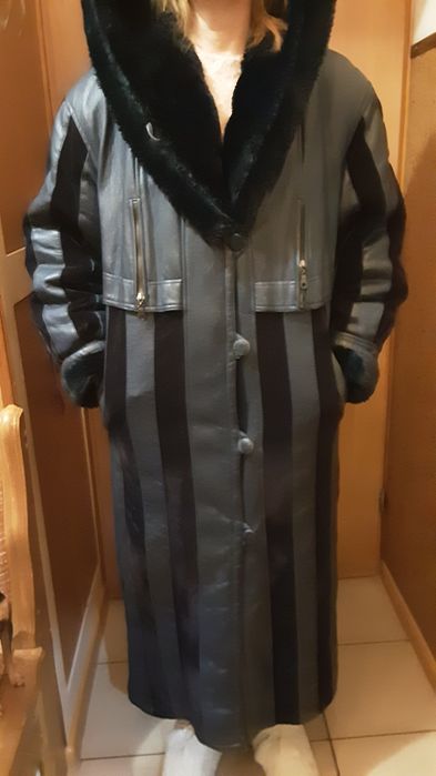 Тепла штучна дубльонка - пальто