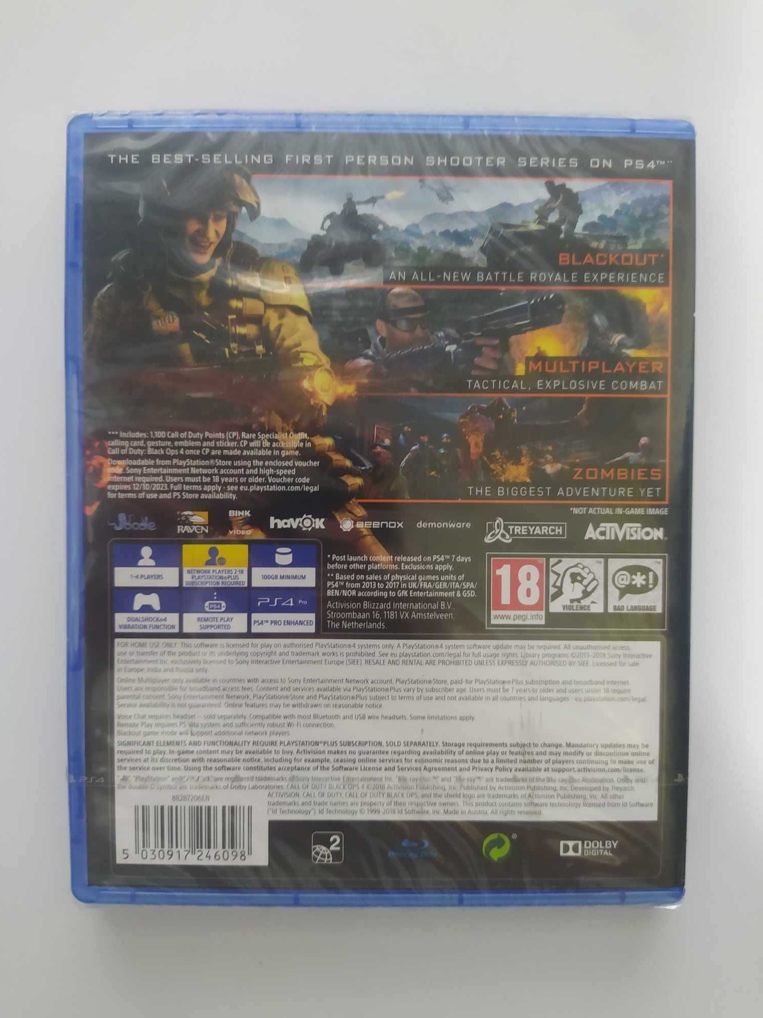 NOWA Call of Duty: Black Ops 4 PS4 Angielska wersja gry COD