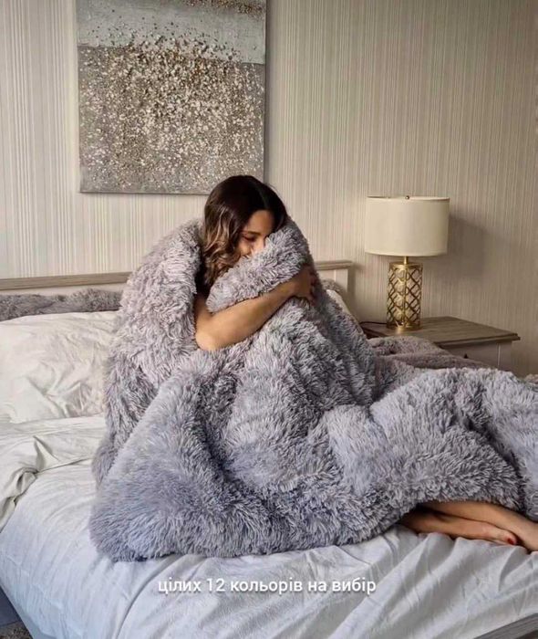 ТОП! Ковдра травка одеяло мишка, покривало пушисте Євро 210/230 см