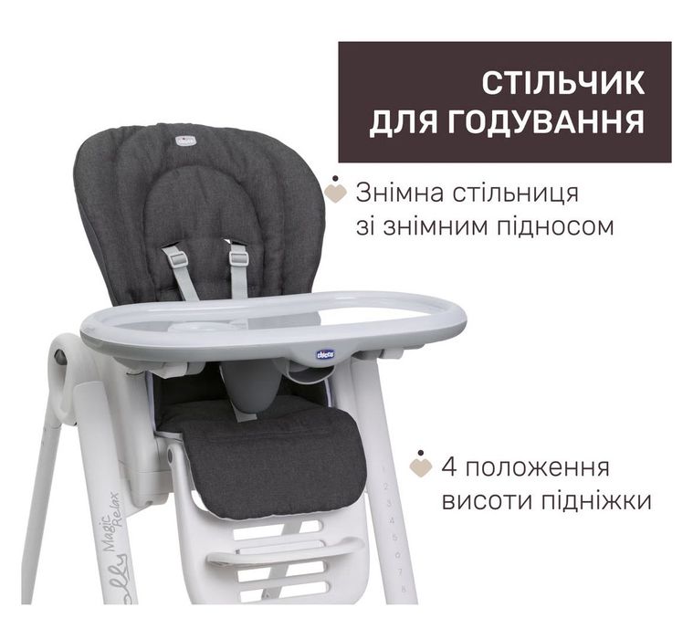 Годувальний стільчик Chicco Polly Magic Relax, чудовий стан