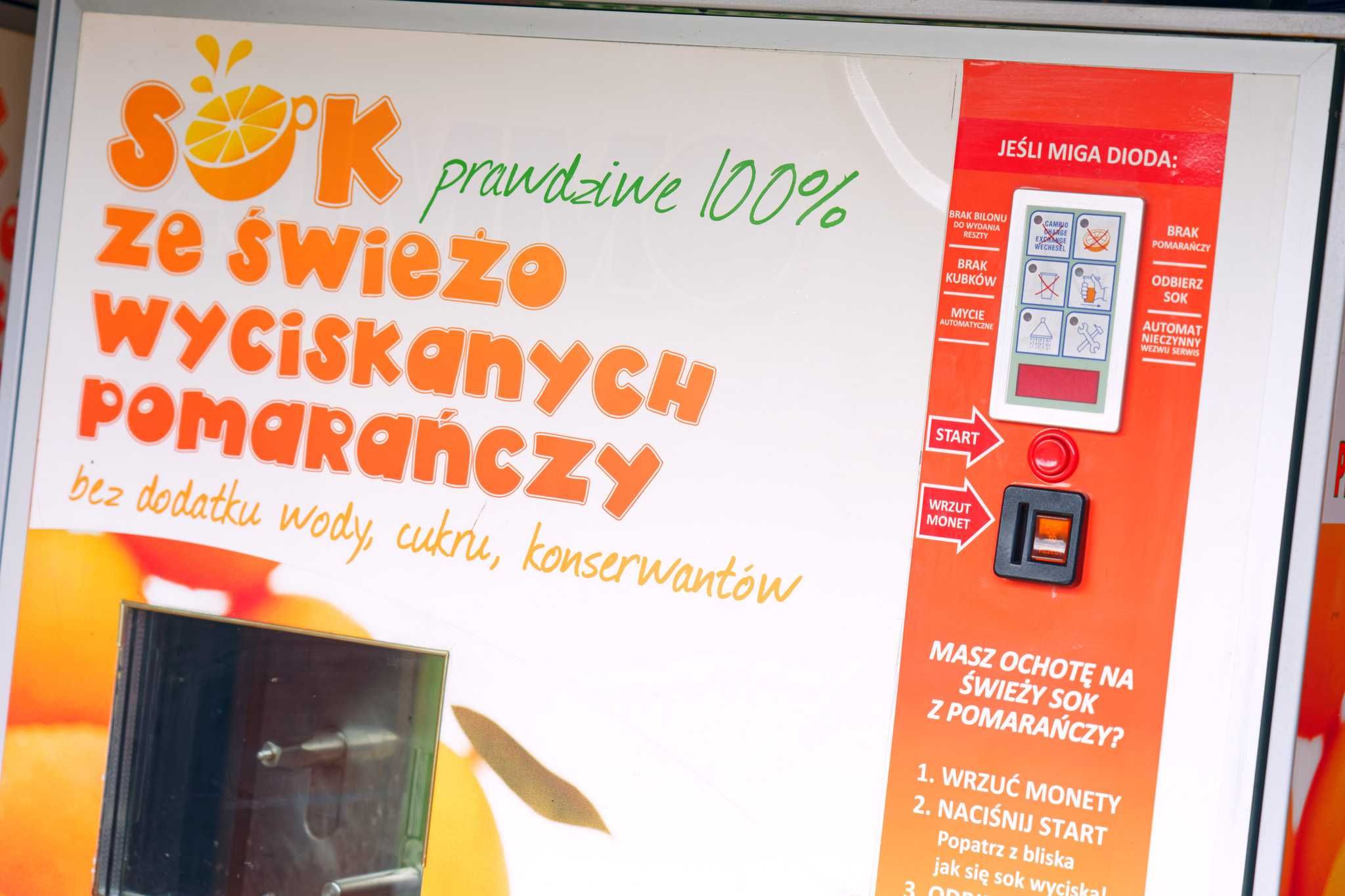 Sokomaty Vendingowe Zummo Z10 do wyciskania soków z pomarańczy