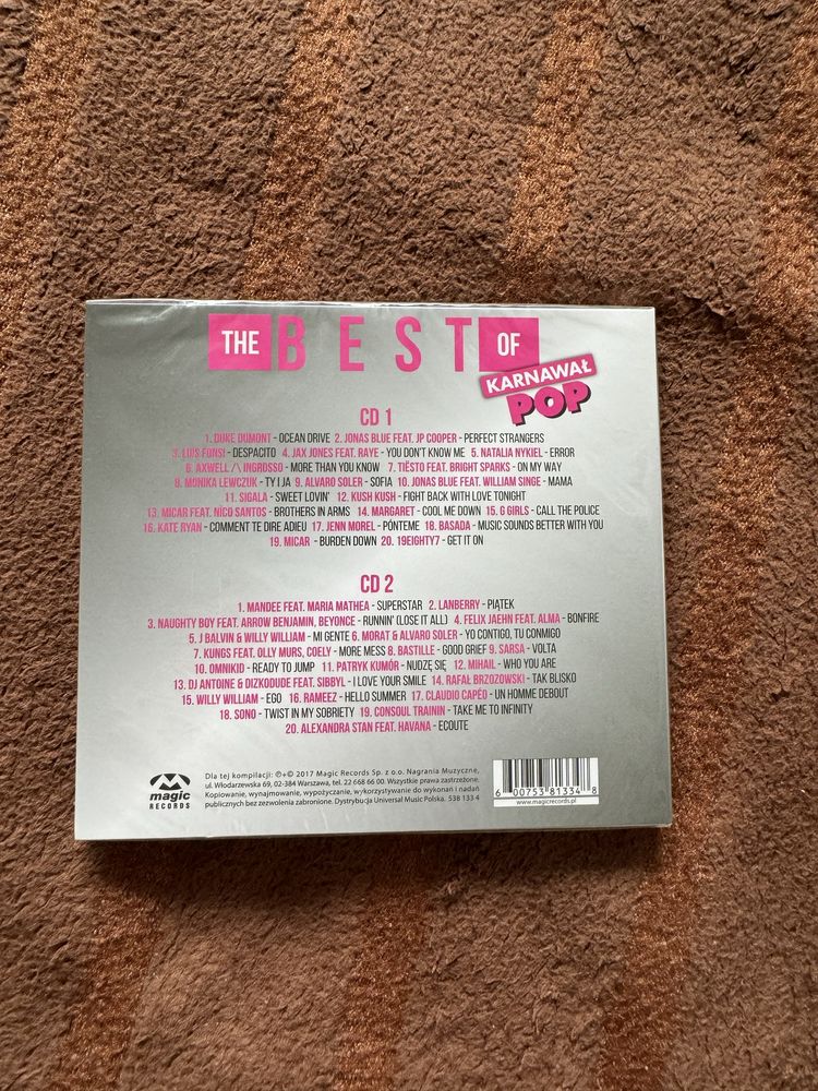 Płyta 2 CD The Best of Karnawał Pop, nowa w folii