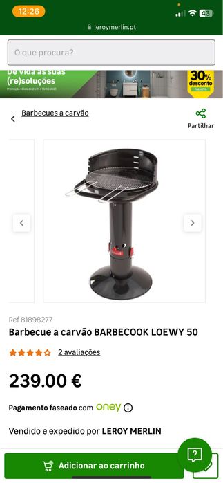 Barbecue a carvão BARBECOOK LOEWY 50
