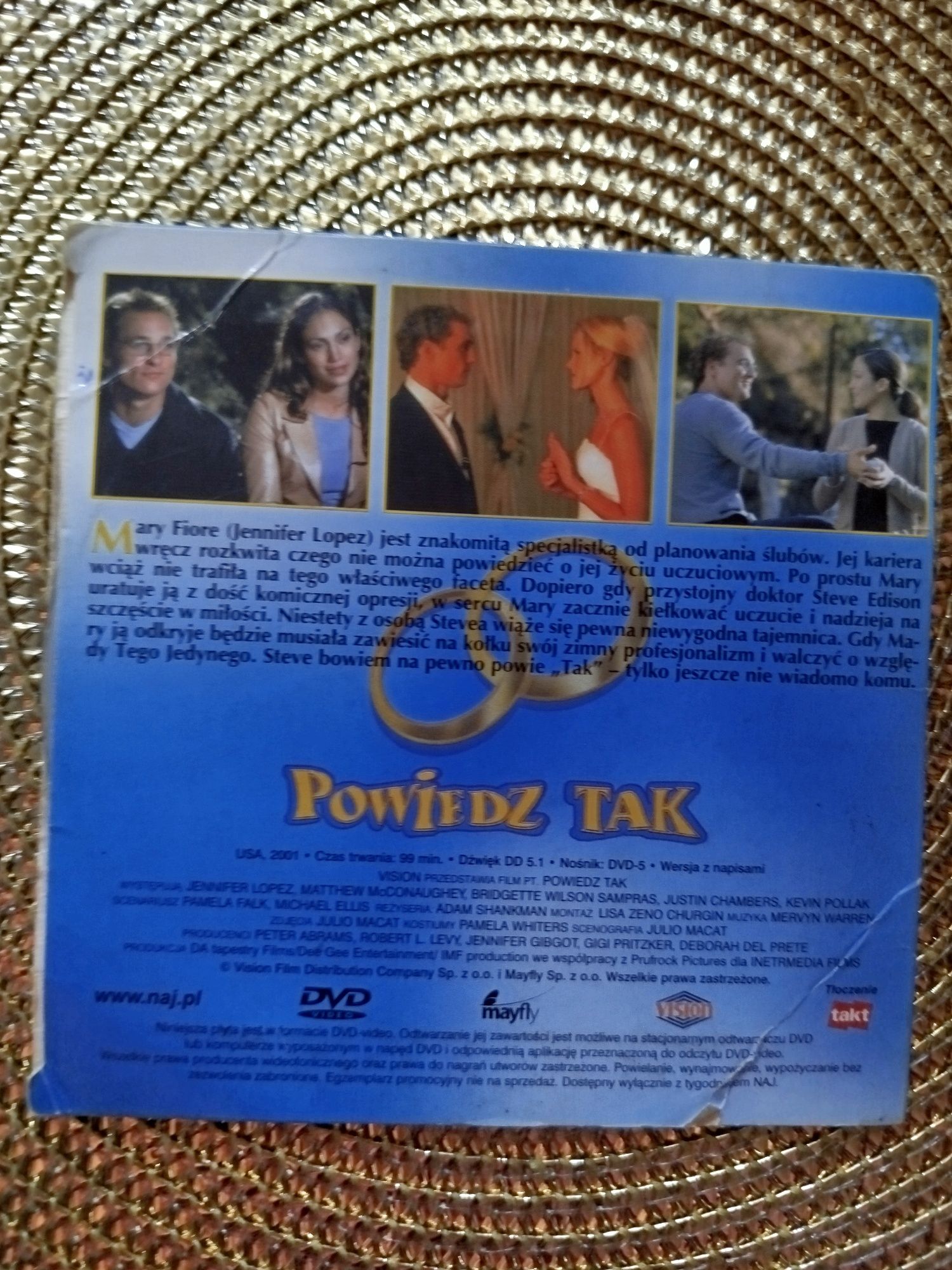 Film na DVD Powiedz Tak Jennifer Lopez Matthew McConaughey
