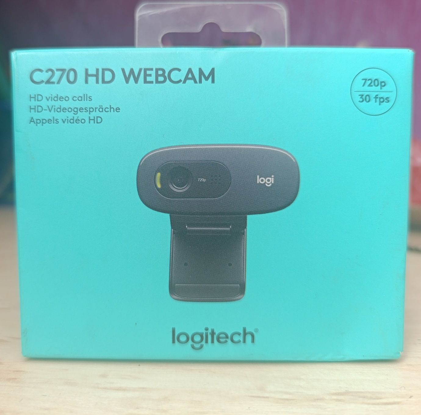 Logitech C270 HD Webcam, 720p Video with Built-in Mic