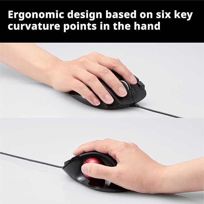 Ergonomia i precyzja: Mysz Elecom EX-G z czerwoną kulą do gier