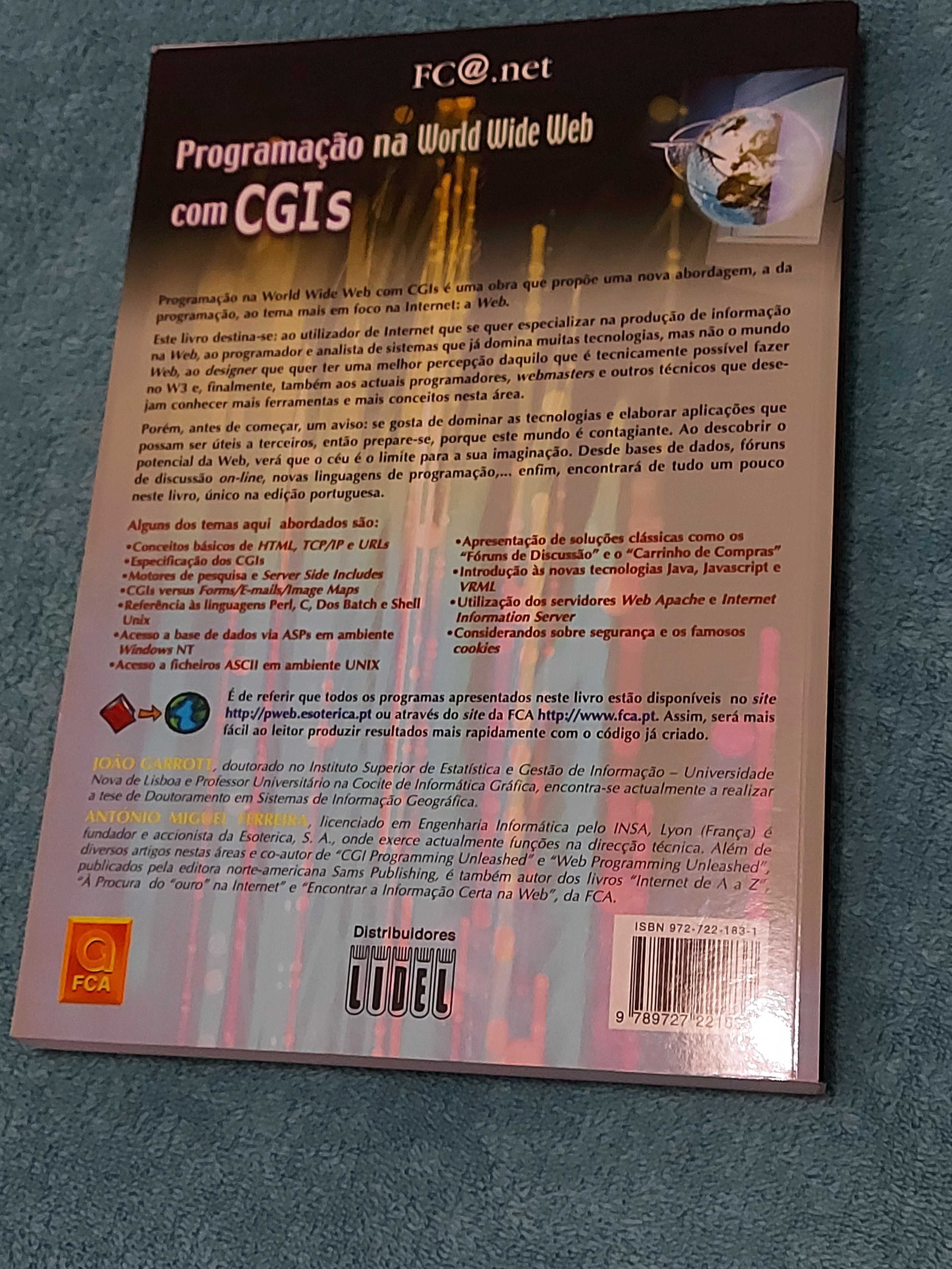 Livro "Programação na World Wide Web com CGIs" c/ Portes