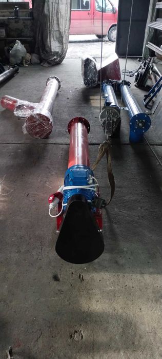 Шнек для зерносушки ф133, 2м та 4м, з двигуном, транспортер