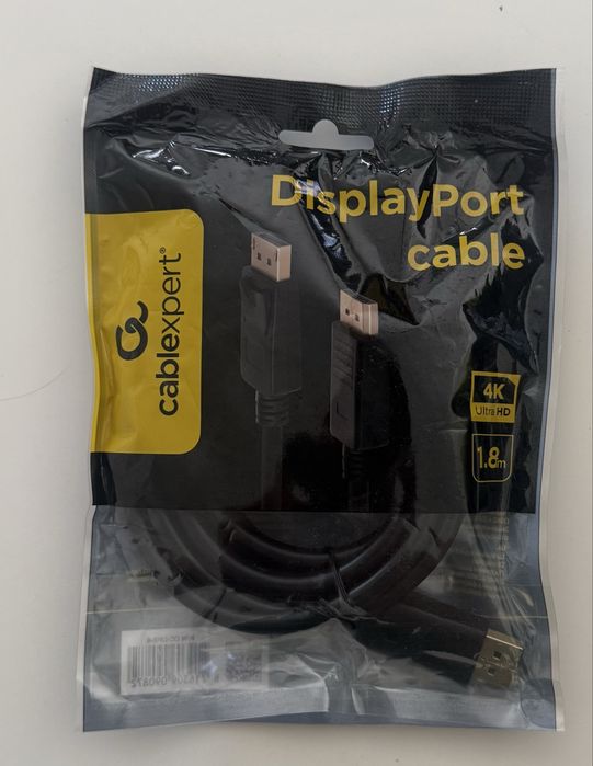 Kabel DisplayPort x2 4K 1.8 m.