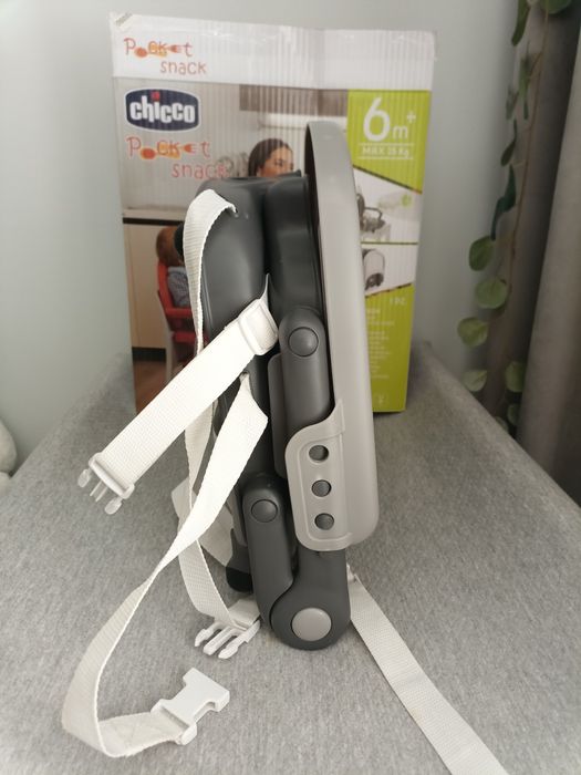 Krzesełko do karmienia przenośne Chicco Pocket Snack, Dark Grey