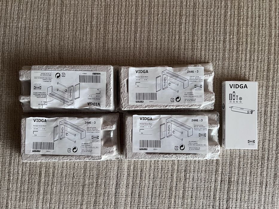 Ikea Vidga wspornik ścienny biały 12 cm do karnisza szyny