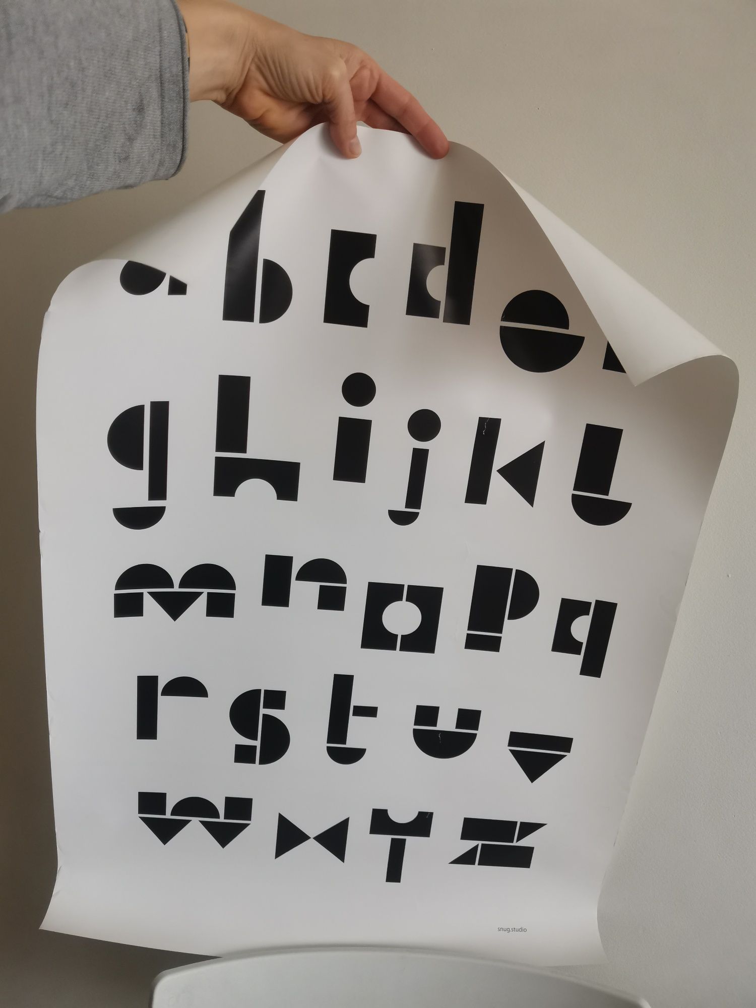 Plakat Alfabet styl skandynawski