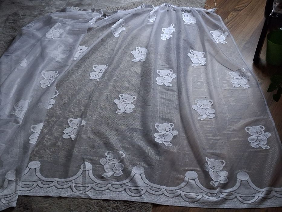 Firanka krótka biała w misie