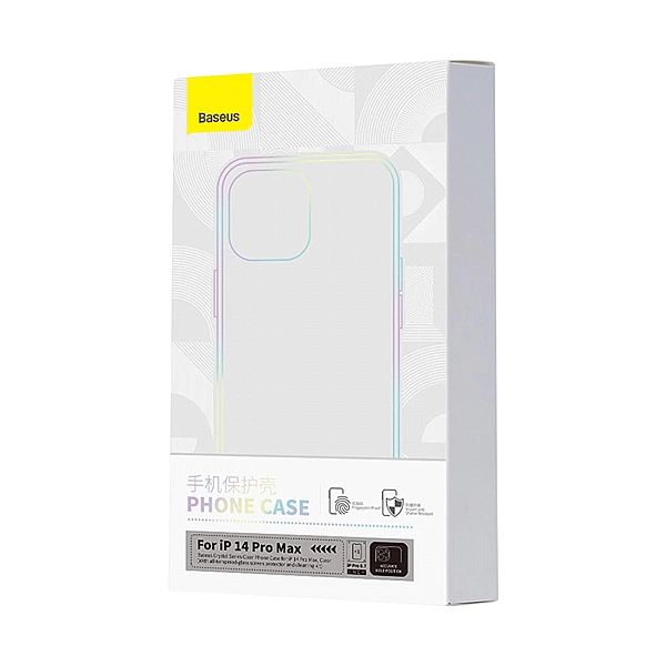 Baseus Crystal Case etui do iPhone 14 Pro Max cienki pokrowiec + szkło