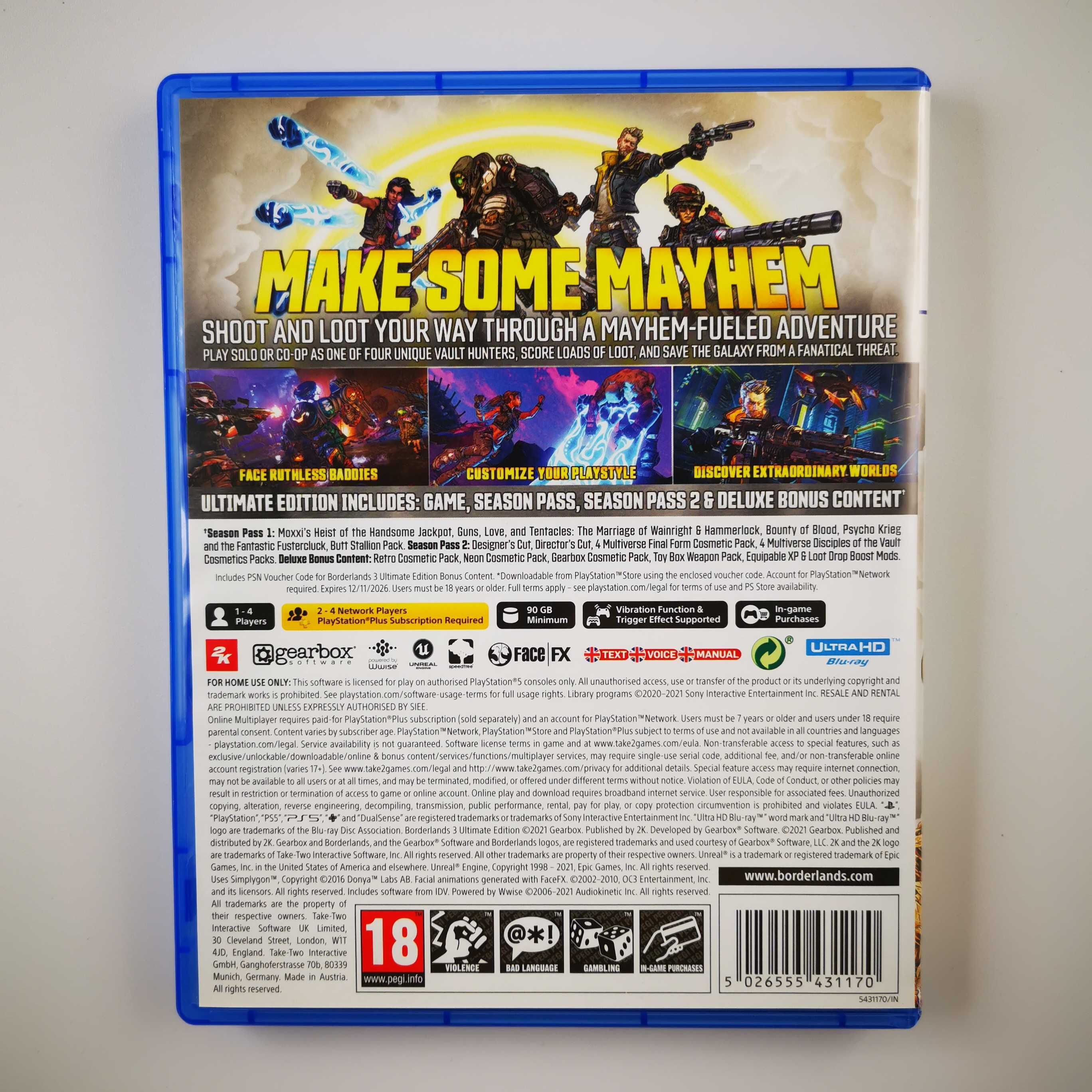 Borderlands 3 Ultimate Edition PS5 Używana