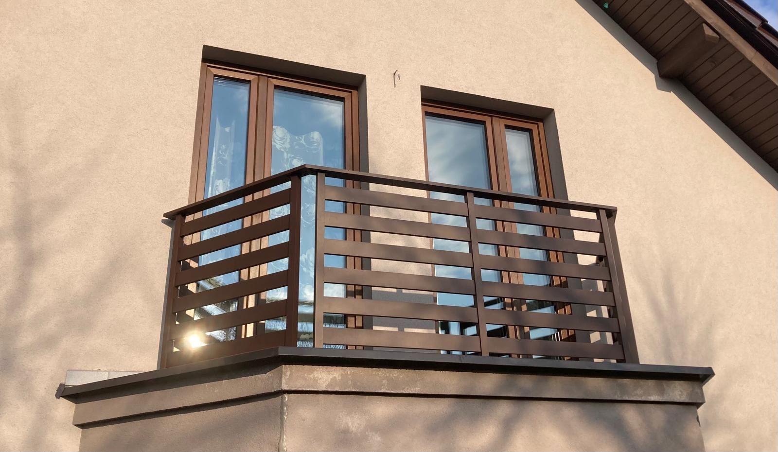 Balustrada balkonowa na balkony malowane proszkowo balustrady alu