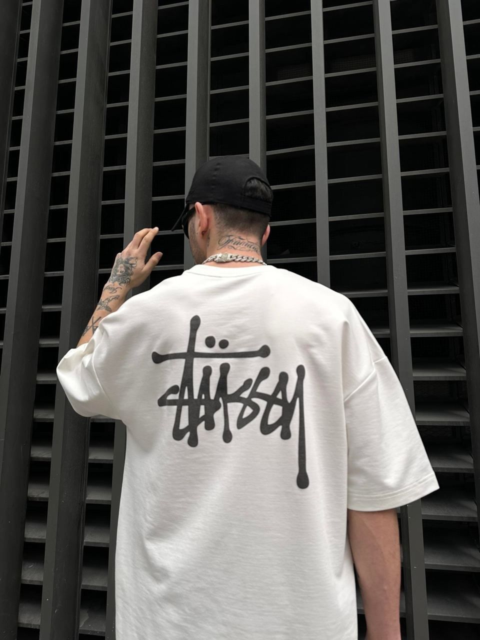 Футболка Stussy black, white