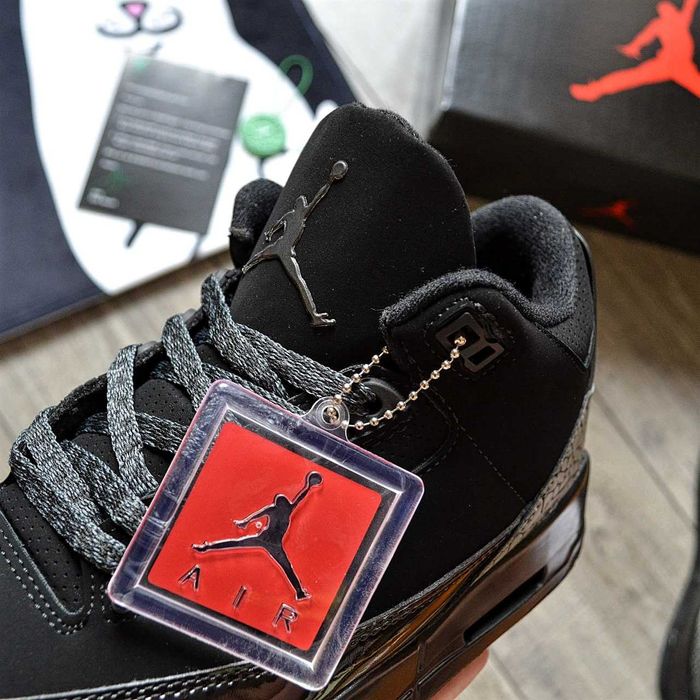 Женские кроссовки Nike Air Jordan 3 'Black Cat' Размеры 36-40