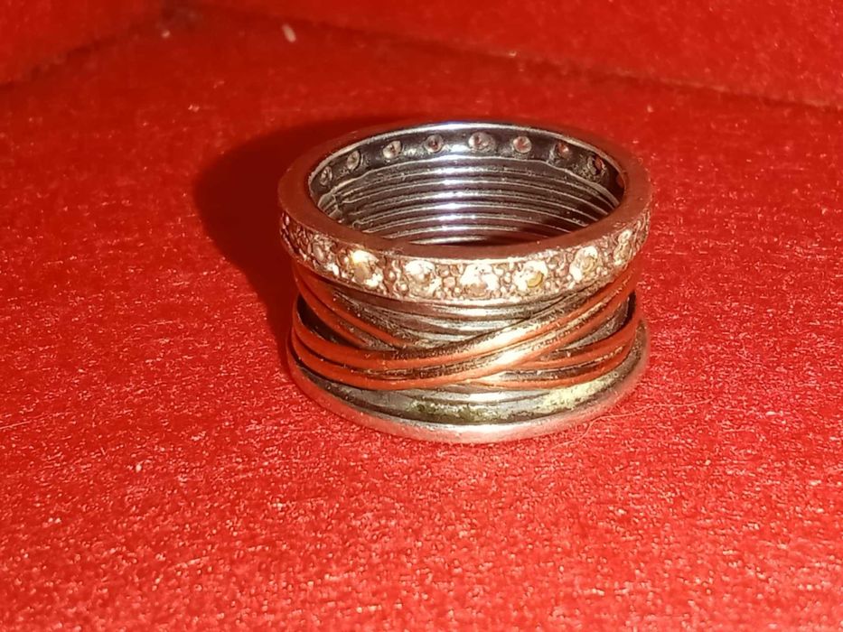 Ouro e Prata Anel de Senhora