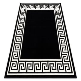 Dywan czarno- biały wzór grecki