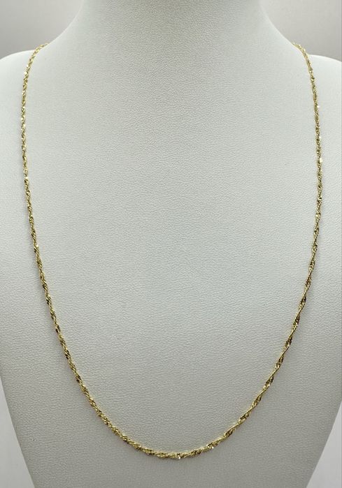 Złoty Damski Łańcuszek Splot Singapur Pr.585 NOWY