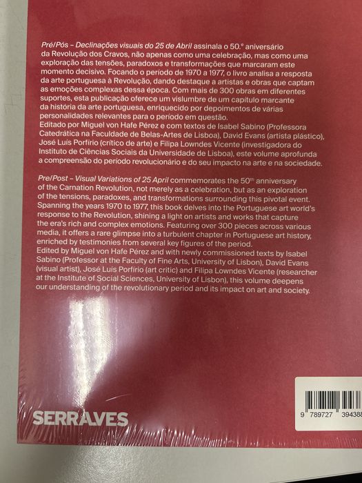 Livro Pré/pos declinacoes visuais di 25 de abril