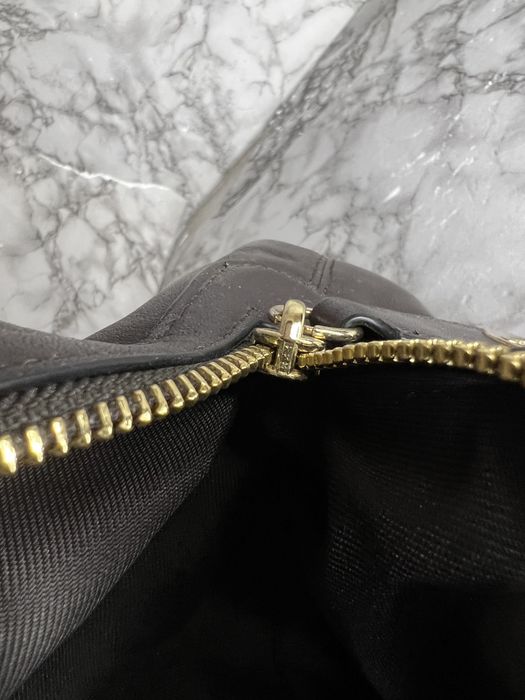 Сумка кожа и ткань Coach оригинал размер средний