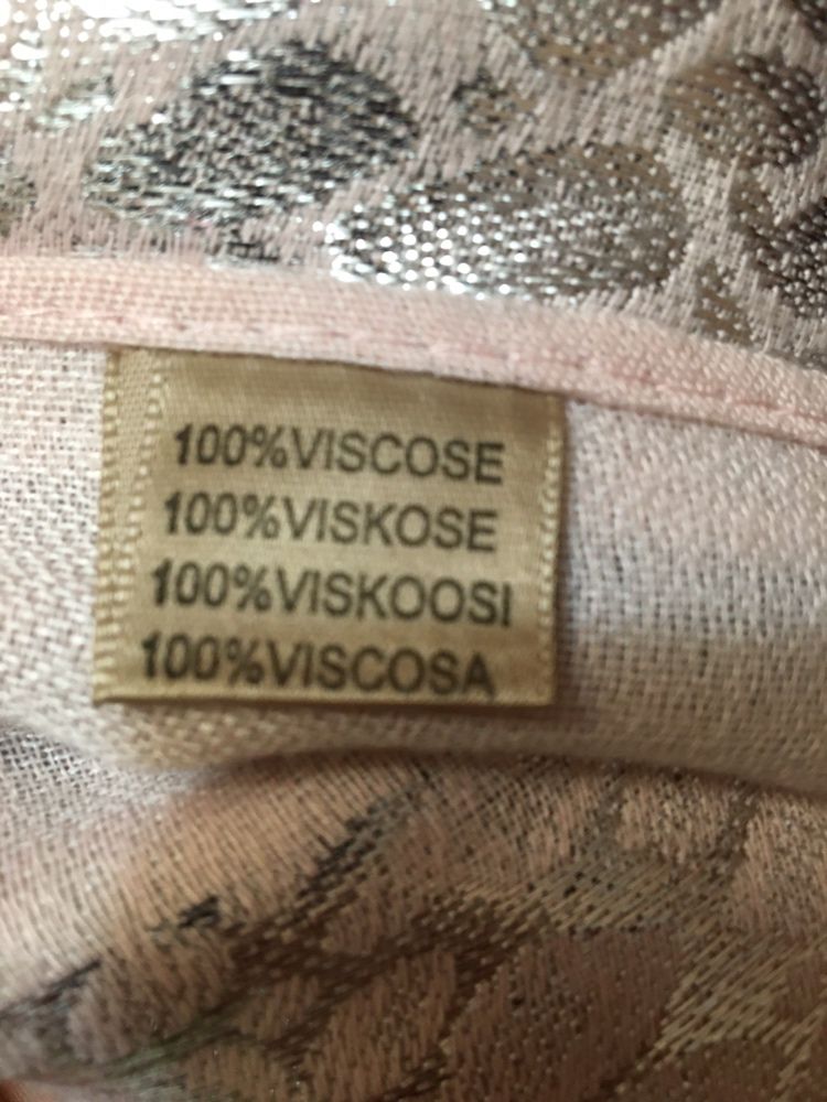 Szal dwokolorowy100% wiskoza srebrnym wzorwm
