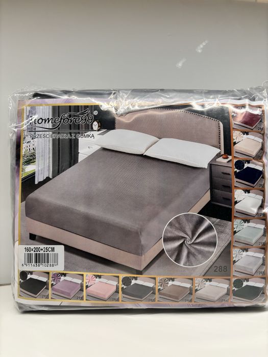 Prześcieradło miś pluszowe szare 160x200