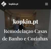 Remodelação casas de banho e cozinhas.