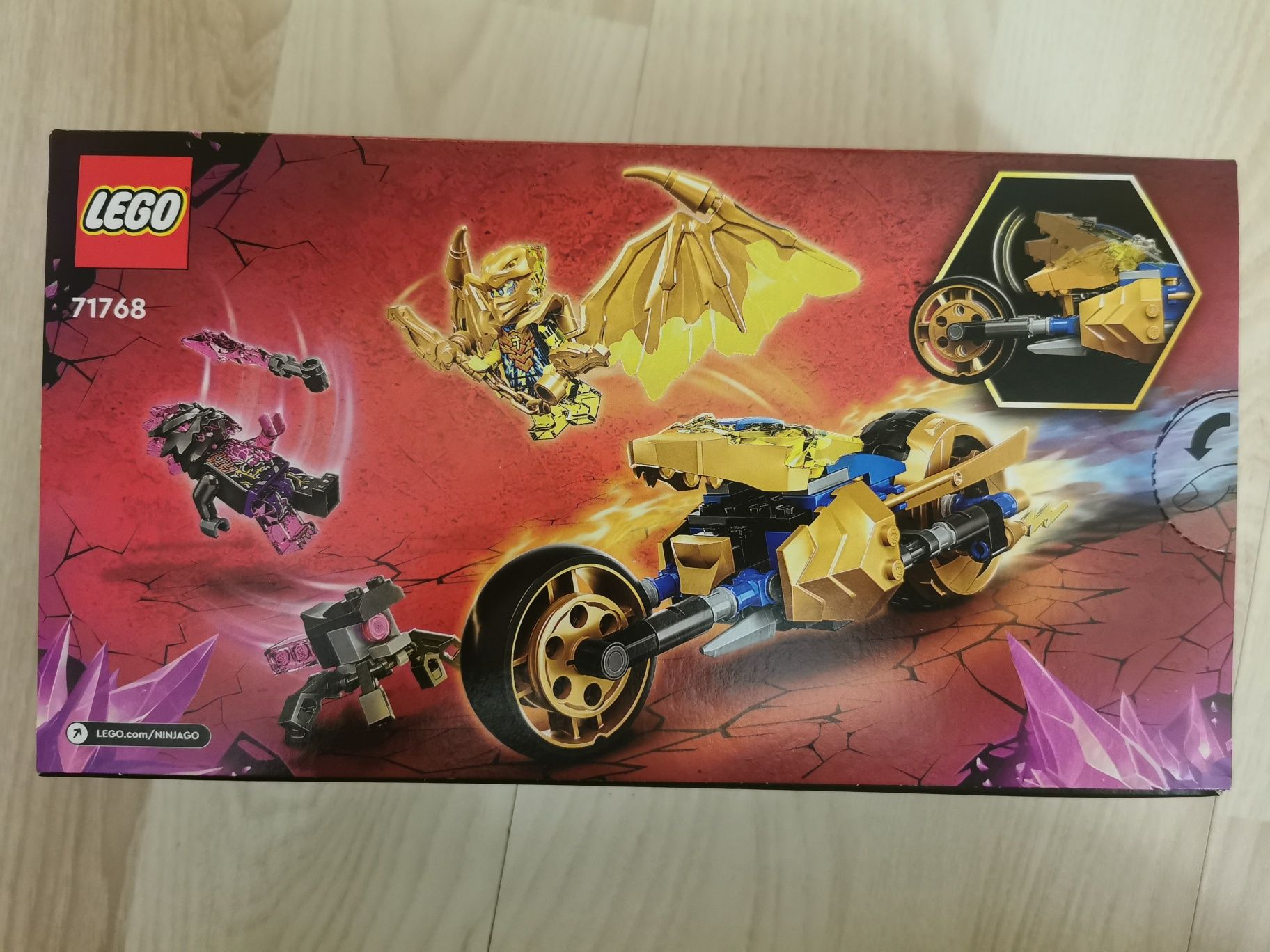Nowe LEGO Ninjago 71768 Złoty smoczy motocykl Jaya nowy