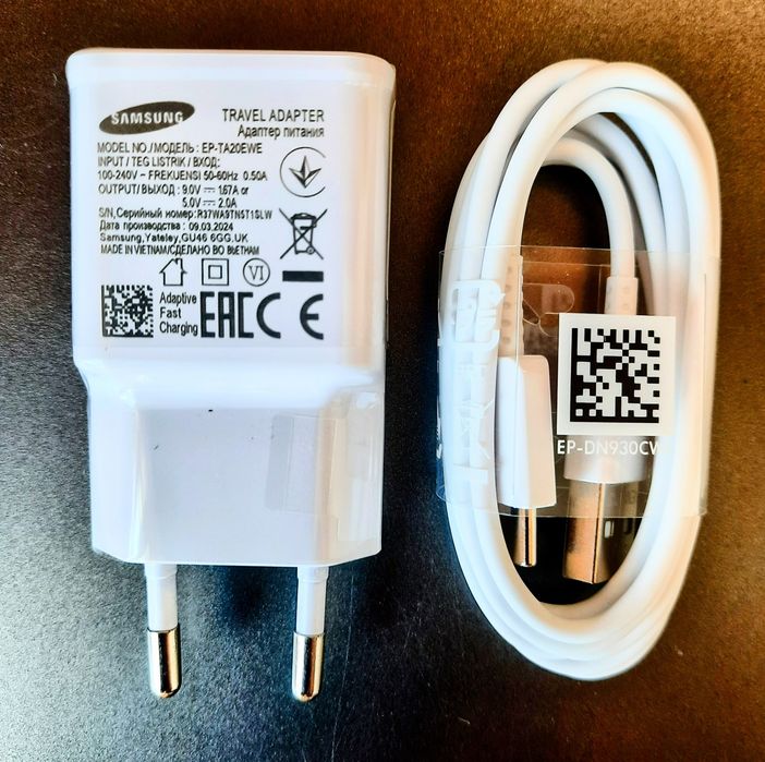 Зарядка Samsung 15W Блок + Провід USB/Type-C