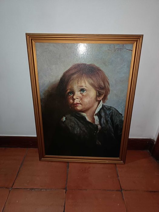 Quadro menino a chorar