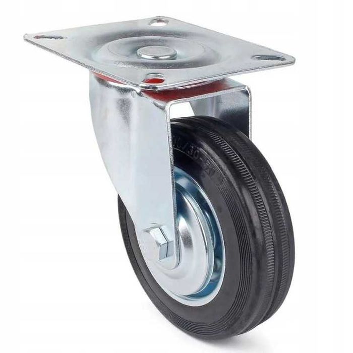 Kółka skrętne obrotowe gumowe 75mm  do wózka