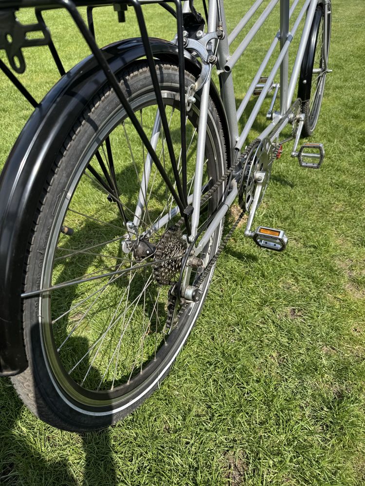 Rower tandem 3-osobowy, przyczepka